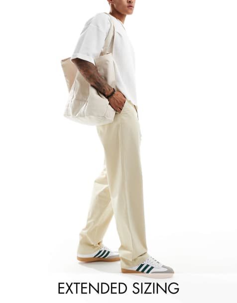 ASOS DESIGN baggy trousers in tan - view 1