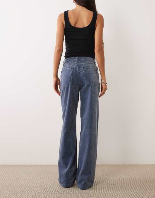 ASOS DESIGN baggy wide leg jean in flocking, 2 of 5