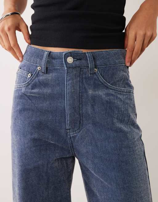 ASOS DESIGN baggy wide leg jean in flocking, 5 of 5