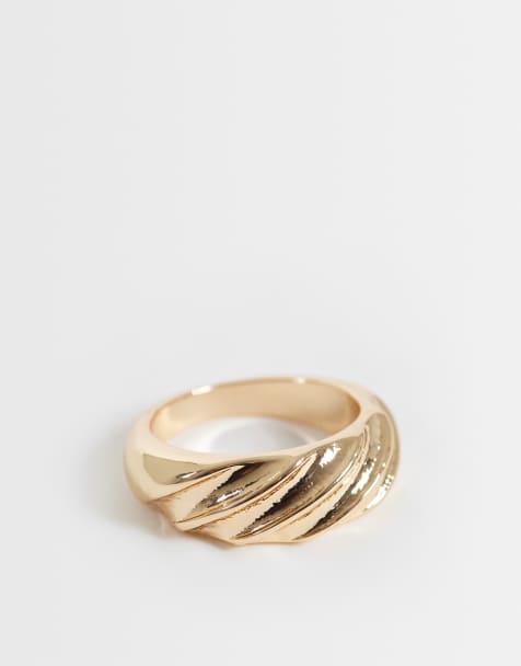 ASOS DESIGN bague à motif torsadé finition dorée - view 1