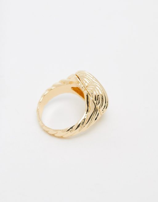 ASOS DESIGN Bague avec c ur textur en 3D Dor ASOS