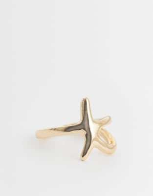 ASOS DESIGN - Bague avec petite étoile de mer - Doré