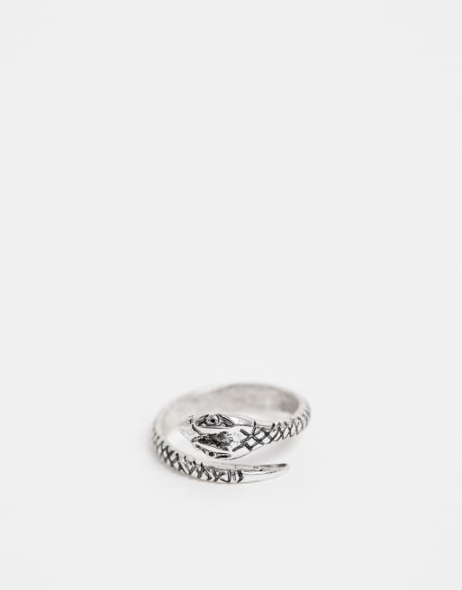 ASOS DESIGN Bague avec serpent enroul Argent poli ASOS