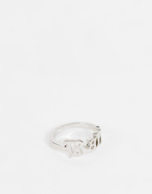 ASOS DESIGN - Bague d'auriculaire avec inscription Baby - Argenté
