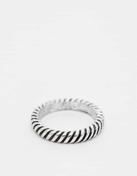 ASOS DESIGN - Bague effet corde - Argenté - view 1