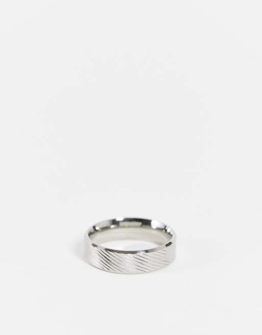 ASOS DESIGN Bague en acier inoxydable r sistant l eau avec