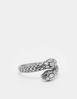 Bague Argent Massif 925 – Jonc Anneau Créateur Motif Serpent, Taille 55
