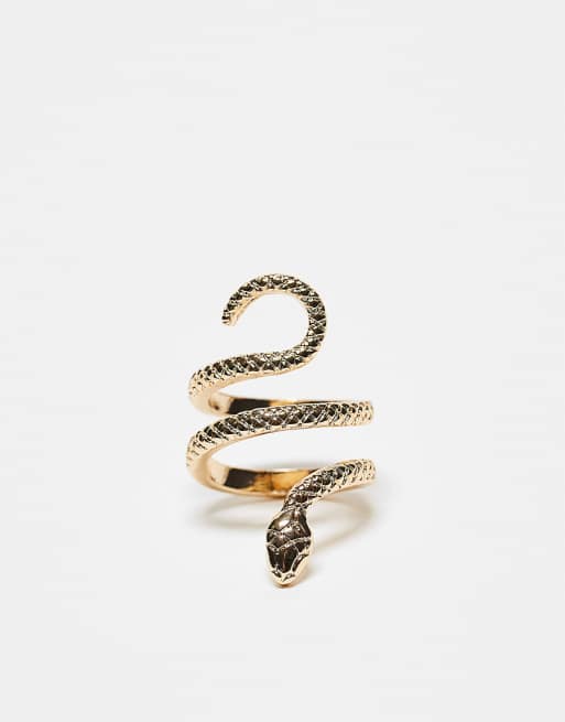 ASOS DESIGN Bague en forme de serpent Dor ASOS