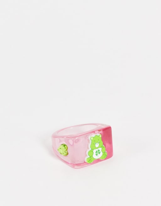ASOS DESIGN - Bague en plastique à motif Bisounours - Rose 