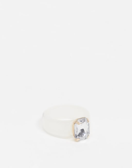 Bague cheap plastique transparente