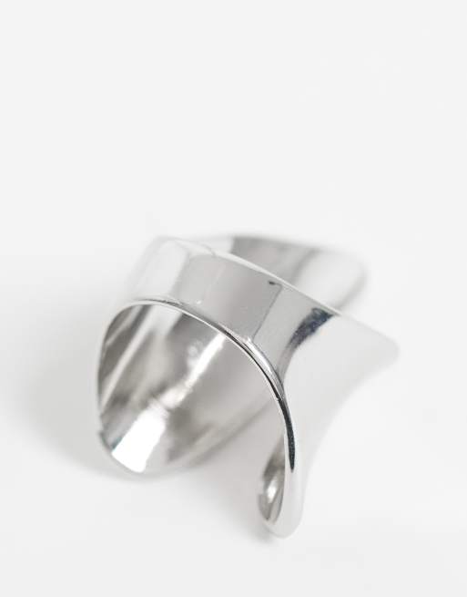 ASOS DESIGN - Bague ouverte à design abstrait - Argenté, 3 de 3