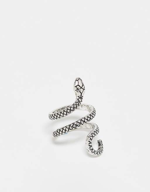 ASOS DESIGN Bague serpent Argent poli ASOS