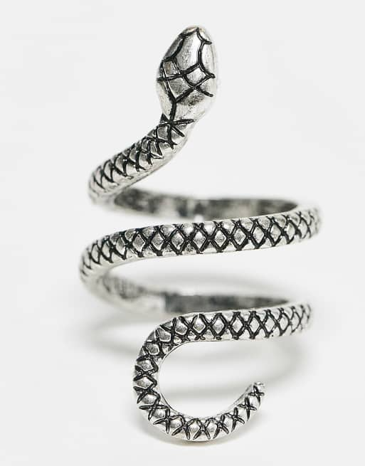 ASOS DESIGN Bague serpent Argent poli ASOS