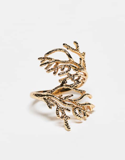 ASOS DESIGN - Bague style corail - Doré - view 1