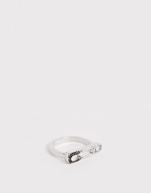 ASOS DESIGN Bague style pingle nourrice Argent ASOS