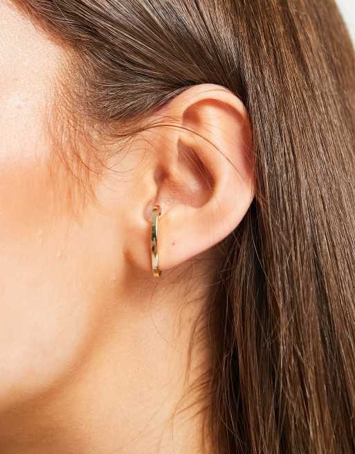 ASOS DESIGN - Bagues d'oreilles avec barre en T - Doré 