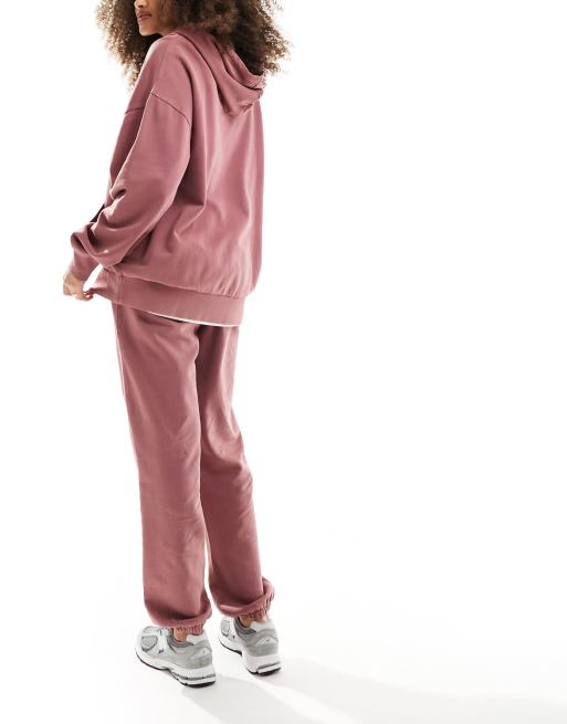 ASOS DESIGN – Bakłażanowe joggersy z efektem sprania, 4 z 5
