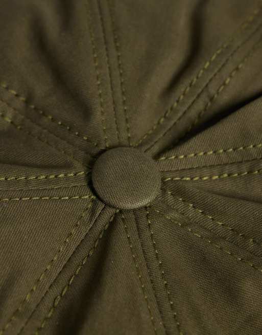 ASOS DESIGN baker boy cap in khaki, 2 of 3