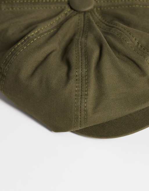 ASOS DESIGN baker boy cap in khaki, 3 of 3