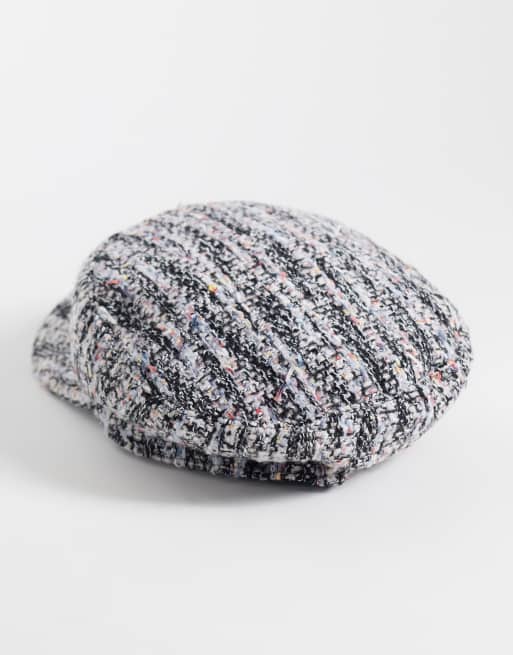 ASOS DESIGN baker boy hat in pink boucle, 3 of 3