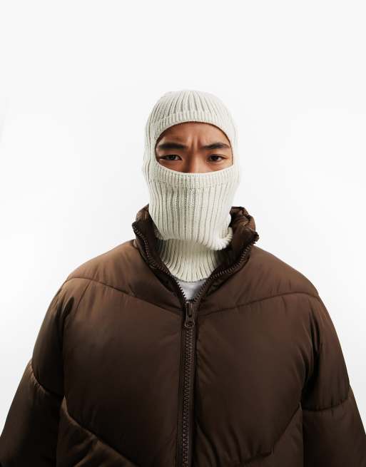 ASOS DESIGN – Gräddvit balaclava