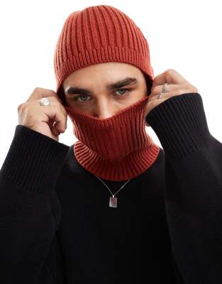 balaclava in terracotta-Brown