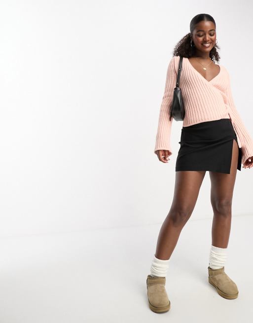 Pink ballet 2024 wrap sweater