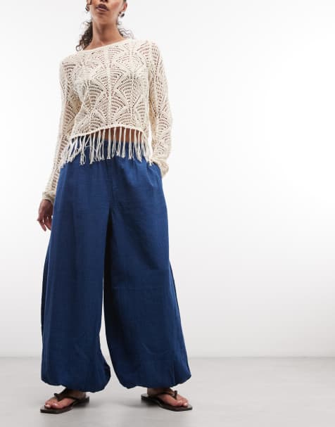 ASOS DESIGN – Ballon-Jeans aus weichem Denim in Indigoblau - view 1