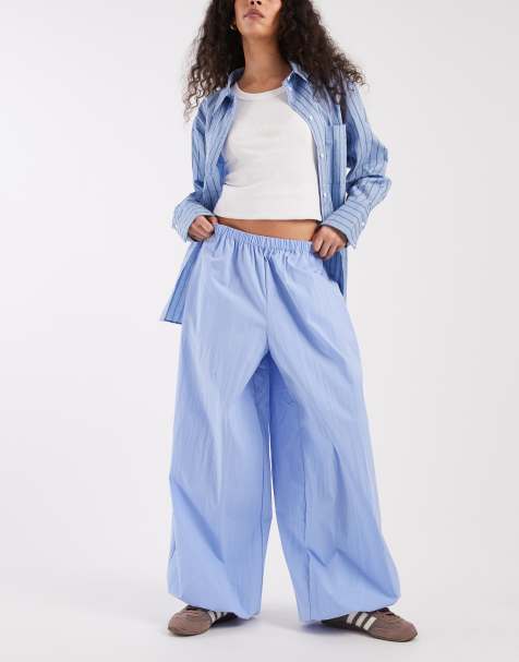 ASOS DESIGN – Ballon-Schlupfhose aus Baumwoll-Nylon-Mix in Blau - view 1