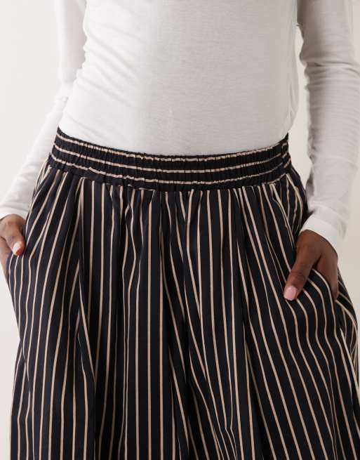 ASOS DESIGN ballon side stripe trouser in pinstripe, 3 of 5