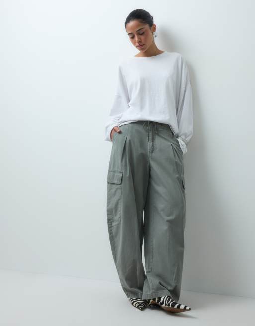 ASOS DESIGN ballonbroek met trekkoord in kaki, 5 van 5