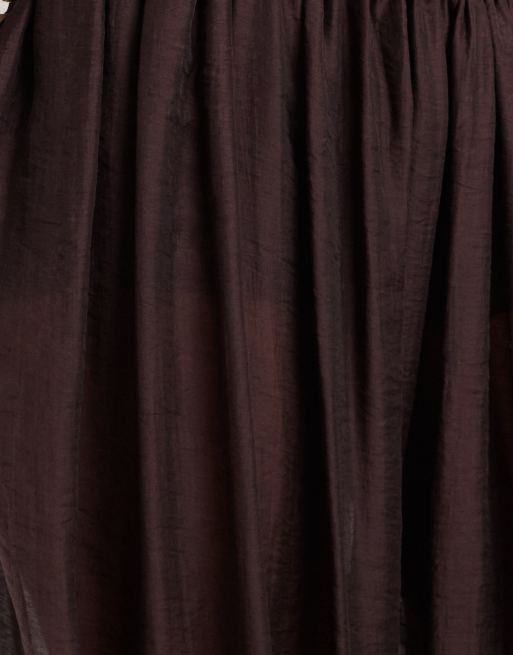 ASOS DESIGN ballonbukser co-ord sheet i brun, 3 af 5