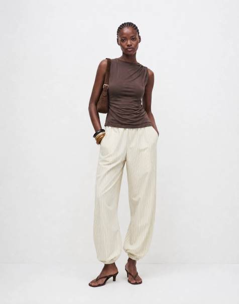ASOS DESIGN – Ballonhose in gestreiftem Gelb - view 1