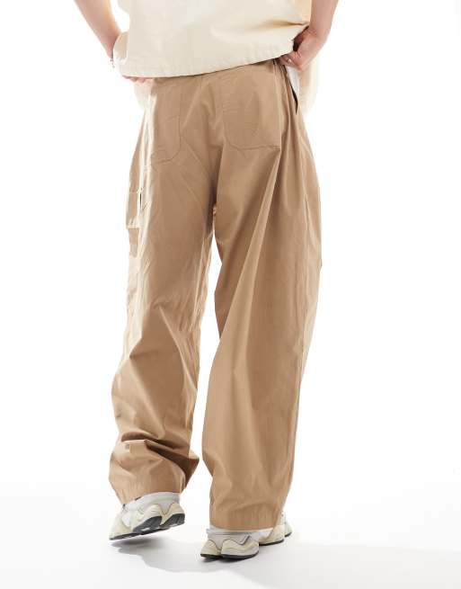 ASOS DESIGN balloon fit cargo pants in tan | ASOS
