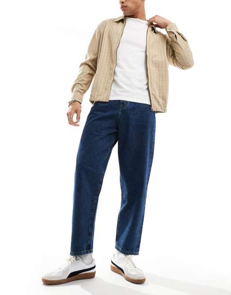 ASOS DESIGN balloon fit jeans in mid wash blue - view 1
