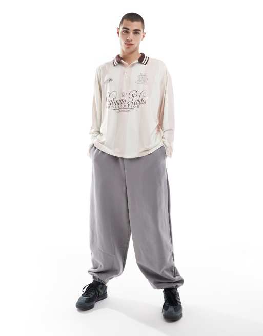 ASOS DESIGN balloon fit jogger in grey | ASOS