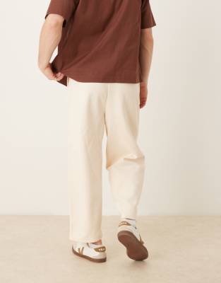 Asos Design Balloon Fit Pants With Beltloop Detail