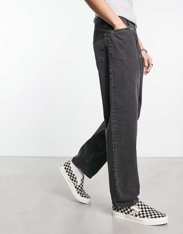 ASOS DESIGN balloon jeans in black wash