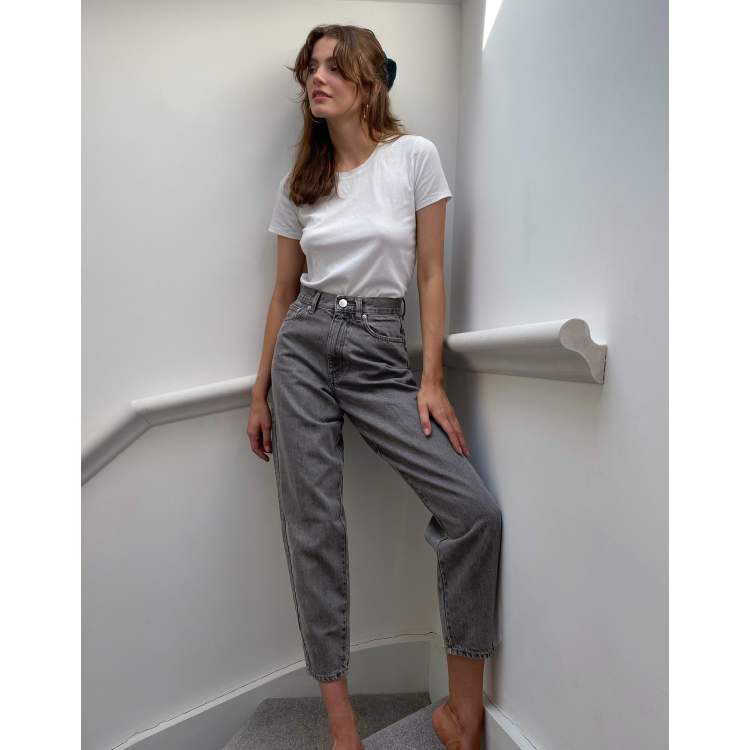 Asos design balloon leg boyfriend jeans in patchwork print online