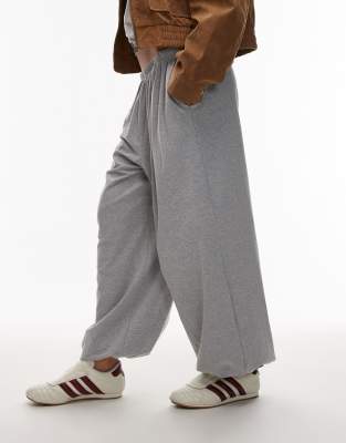 Asos Design Balloon Leg Pants In Gray