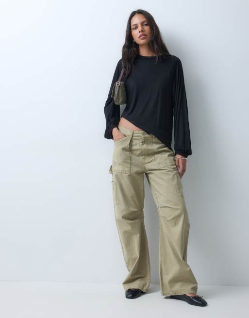 ASOS DESIGN balloon long sleeve sleeve oversized t-shirt in black, 3 of 4