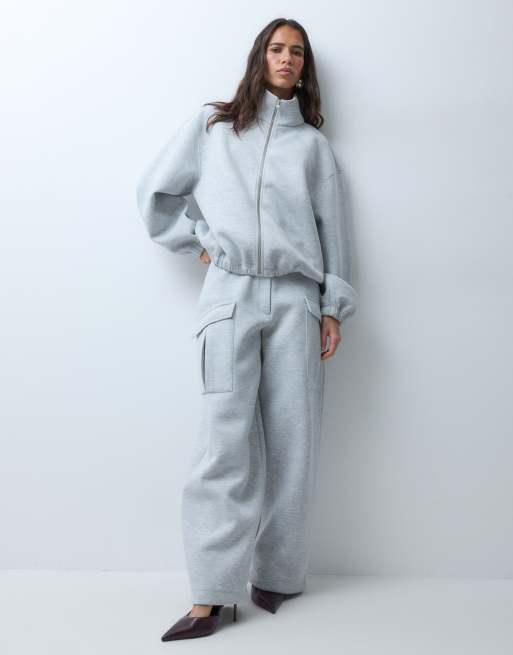 ASOS DESIGN balloon pant co-ord in grey, 2 of 5