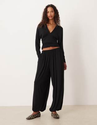 Asos Design Balloon Pants In Black