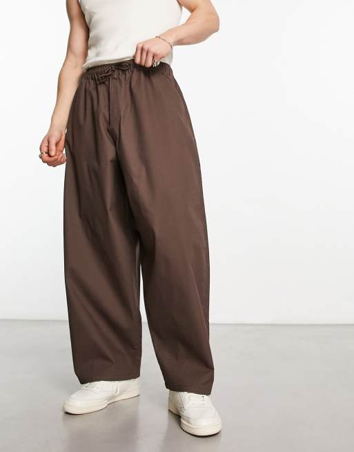ASOS DESIGN balloon pants in brown | ASOS