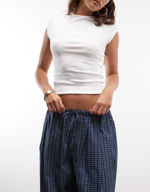 ASOS DESIGN balloon pants in check, 4 of 5