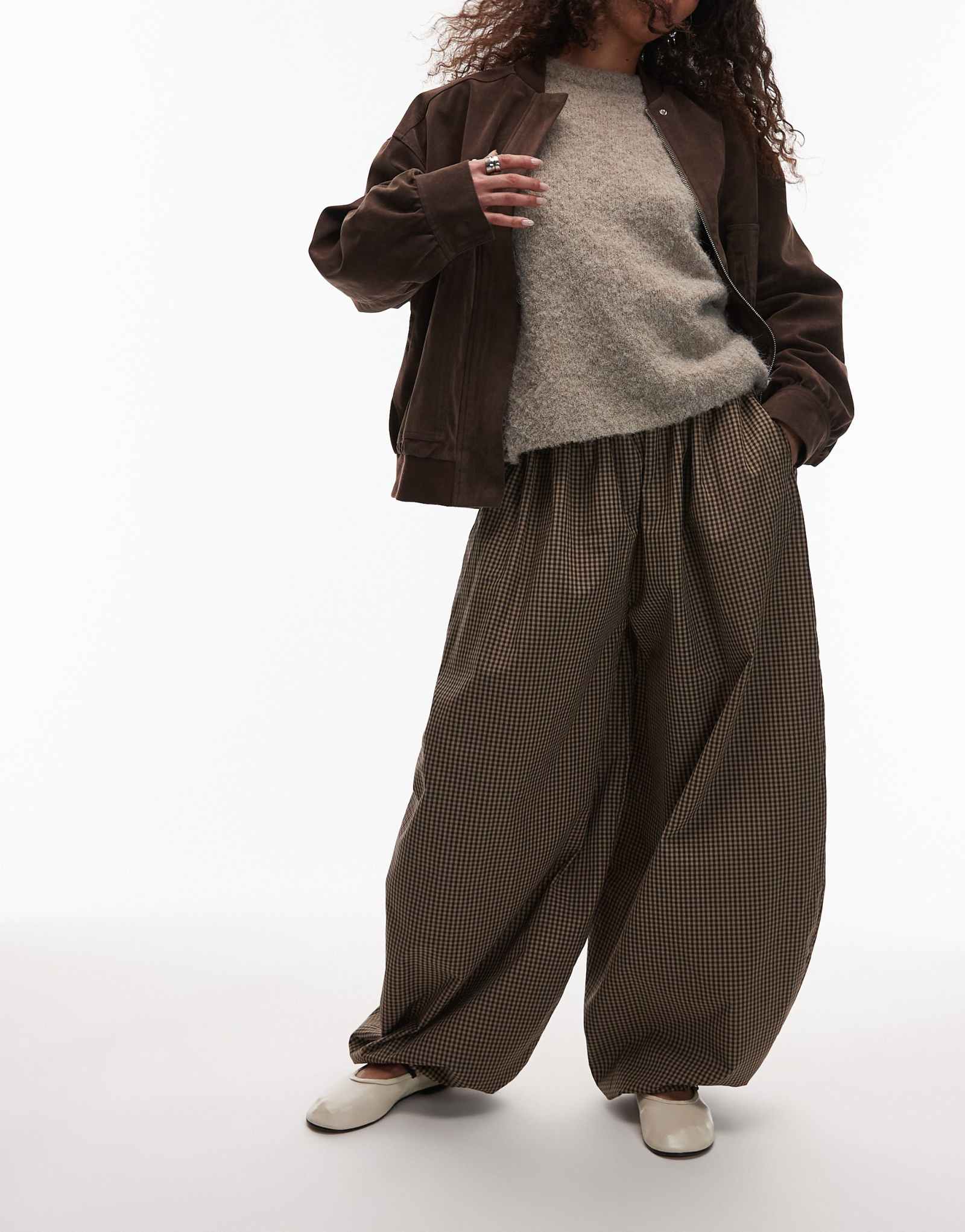 ДИЗАЙНЕРСКИЕ брюки-баллоны ASOS из микро-ткани