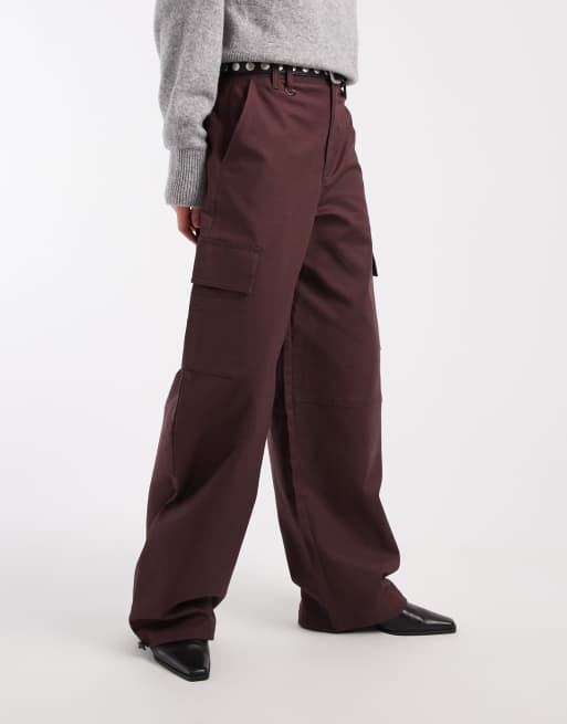 ASOS DESIGN balloon pants with utility pocket details in fudge, 2 of 5