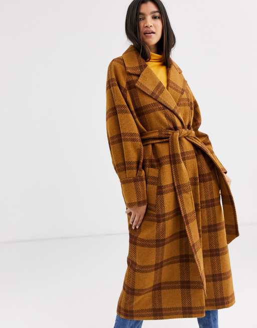 Asos on sale checked coat