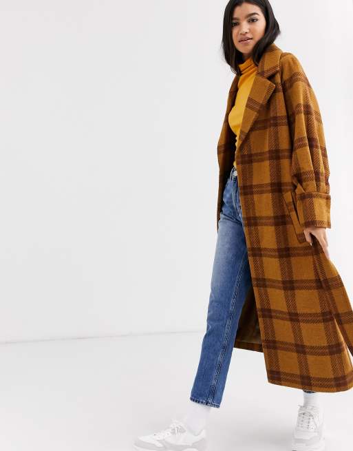 Asos hot sale check coat