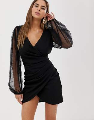 balloon sleeve mini dress